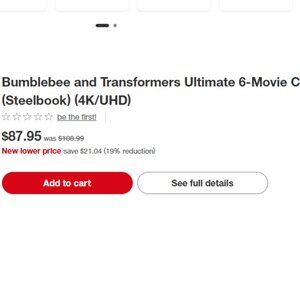 Transformers 4k steelbook collection